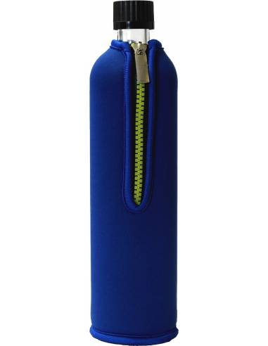 Botella Vidrio Neopreno azul de "Dora´s" ( 500 ml)